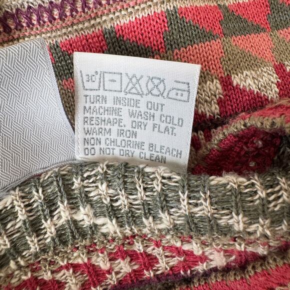 SIGRID OLSEN Sweater Size S Relaxed Geometric Winter Classic - Picture 10 of 10